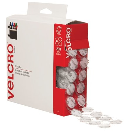 Velcro Brand 3/4'' Dots - White VELCRO Brand Tape - Combo Pack, 200PK BUY00021944